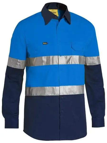 Bisley Long Sleeve 3M Taped Cool Lightweight Hi Vis Shirt BS6696T